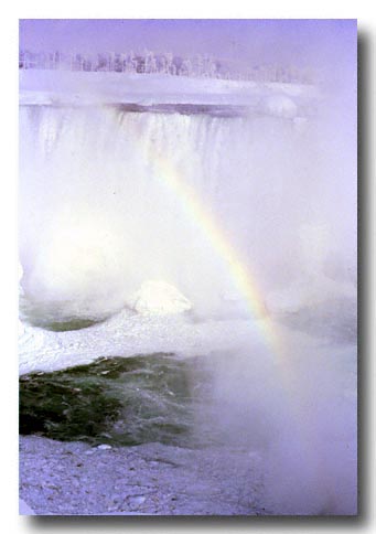Niagra falls during a bitter cold streak - scan from a slide