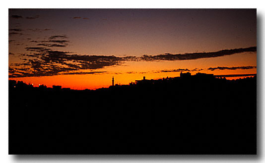 Dawn looking east from Jesuralem.  Taken on a hike to the Herodian ruins.  Scan from a slide.