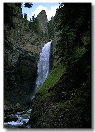 Waterfall, Yellowstone - Scan from a slide